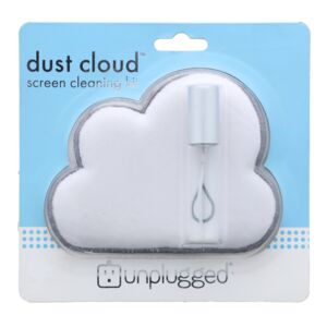 Unplugged 2-Piece Dust Cloud Portable Travel Screen Cleaner Kit White DC-01